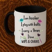 Funny Crochet Knitting I’M A Hooker Funny Crochet Coffee Mug thumb 2