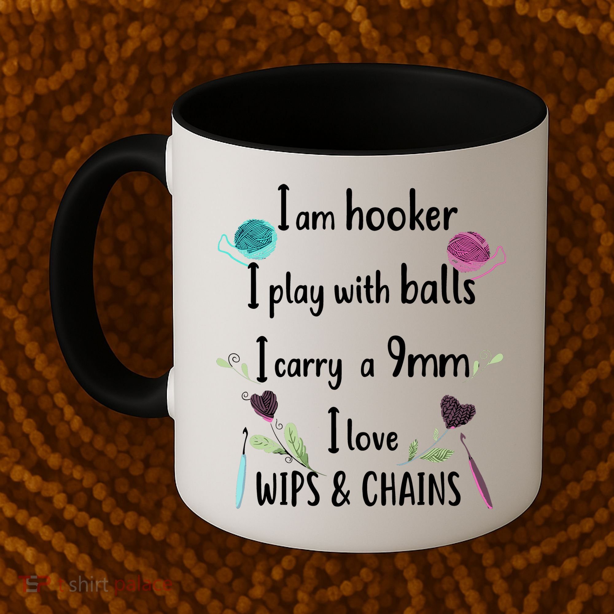 Funny Crochet Knitting I’M A Hooker Funny Crochet Coffee Mug