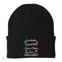 Funny Crochet Knitting I’M A Hooker Funny Crochet Beanie thumb 0
