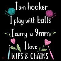 Funny Crochet Knitting I’M A Hooker Funny Crochet Women's Hoodie thumb 2