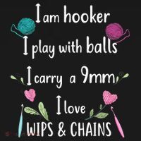 Funny Crochet Knitting I’M A Hooker Funny Crochet Mousepad thumb 1