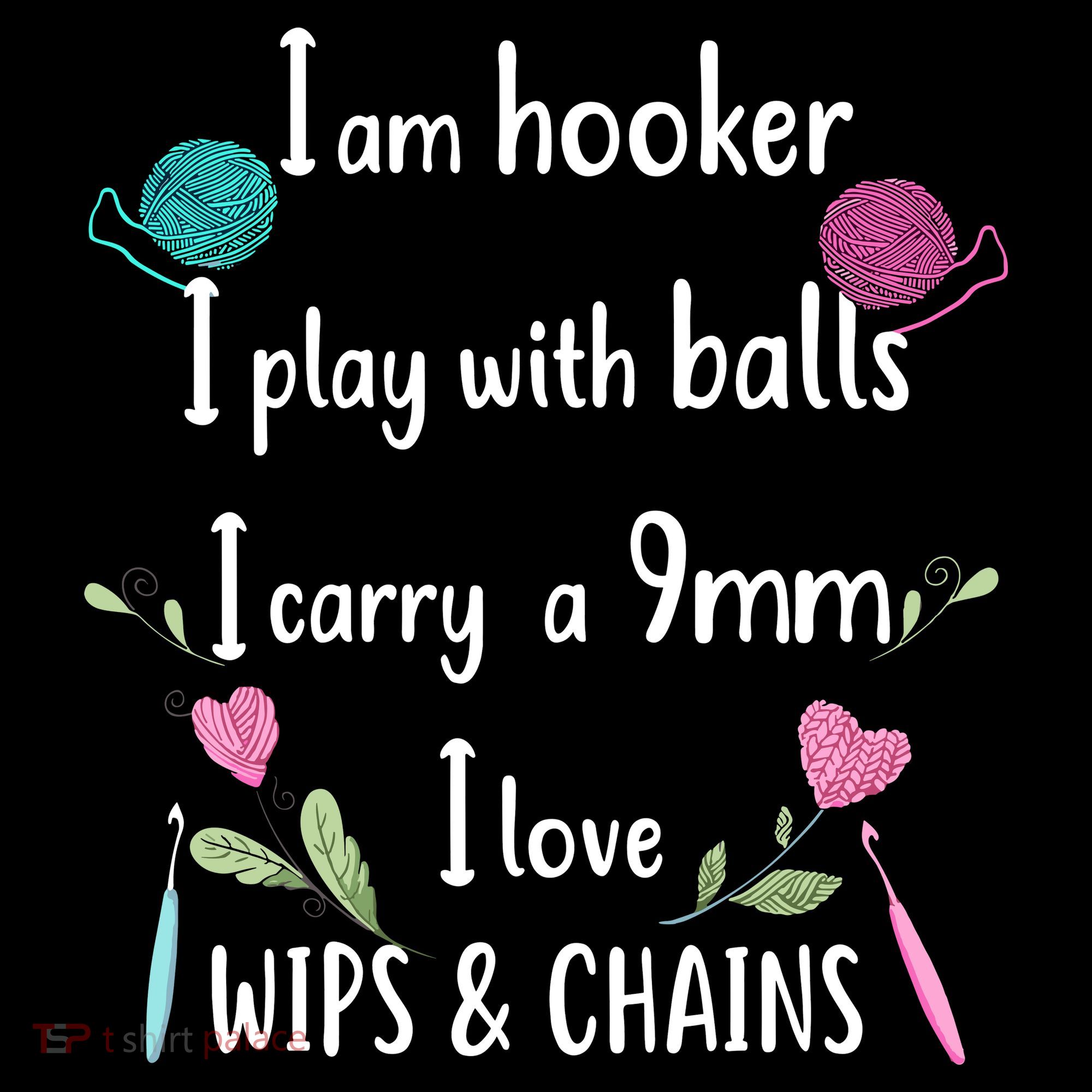 Funny Crochet Knitting I’M A Hooker Funny Crochet Women's Tank Top