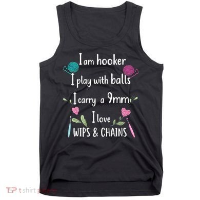 Funny Crochet Knitting I’M A Hooker Funny Crochet Tank Top