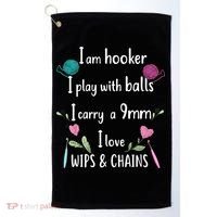 Funny Crochet Knitting I’M A Hooker Funny Crochet Golf Towel thumb 0