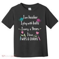 Funny Crochet Knitting I’M A Hooker Funny Crochet Toddler T-Shirt thumb 0