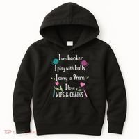 Funny Crochet Knitting I’M A Hooker Funny Crochet Kids Hoodie thumb 0