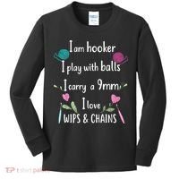 Funny Crochet Knitting I’M A Hooker Funny Crochet Kids Long Sleeve Shirt thumb 0