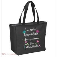 Funny Crochet Knitting I’M A Hooker Funny Crochet Tote Bag thumb 2