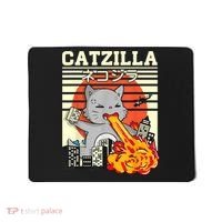 Funny Catzilla Kawaii Cat Kitten Lover Japanese Sunset Mousepad thumb 0