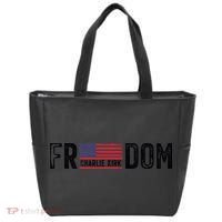 Freedom Charlie Kirk USA Flag Tote Bag thumb 0
