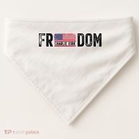 Freedom Charlie Kirk USA Flag USA-Made Doggie Bandana thumb 0