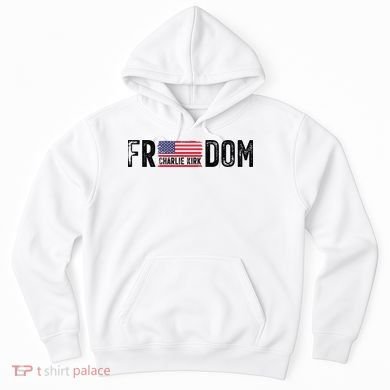 Freedom Charlie Kirk USA Flag Hoodie