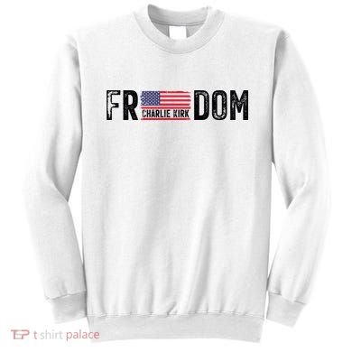 Freedom Charlie Kirk USA Flag Sweatshirt