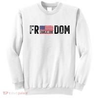 Freedom Charlie Kirk USA Flag Sweatshirt thumb 0