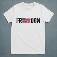 Freedom Charlie Kirk USA Flag T-Shirt thumb 5