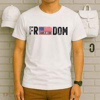Freedom Charlie Kirk USA Flag T-Shirt thumb 6