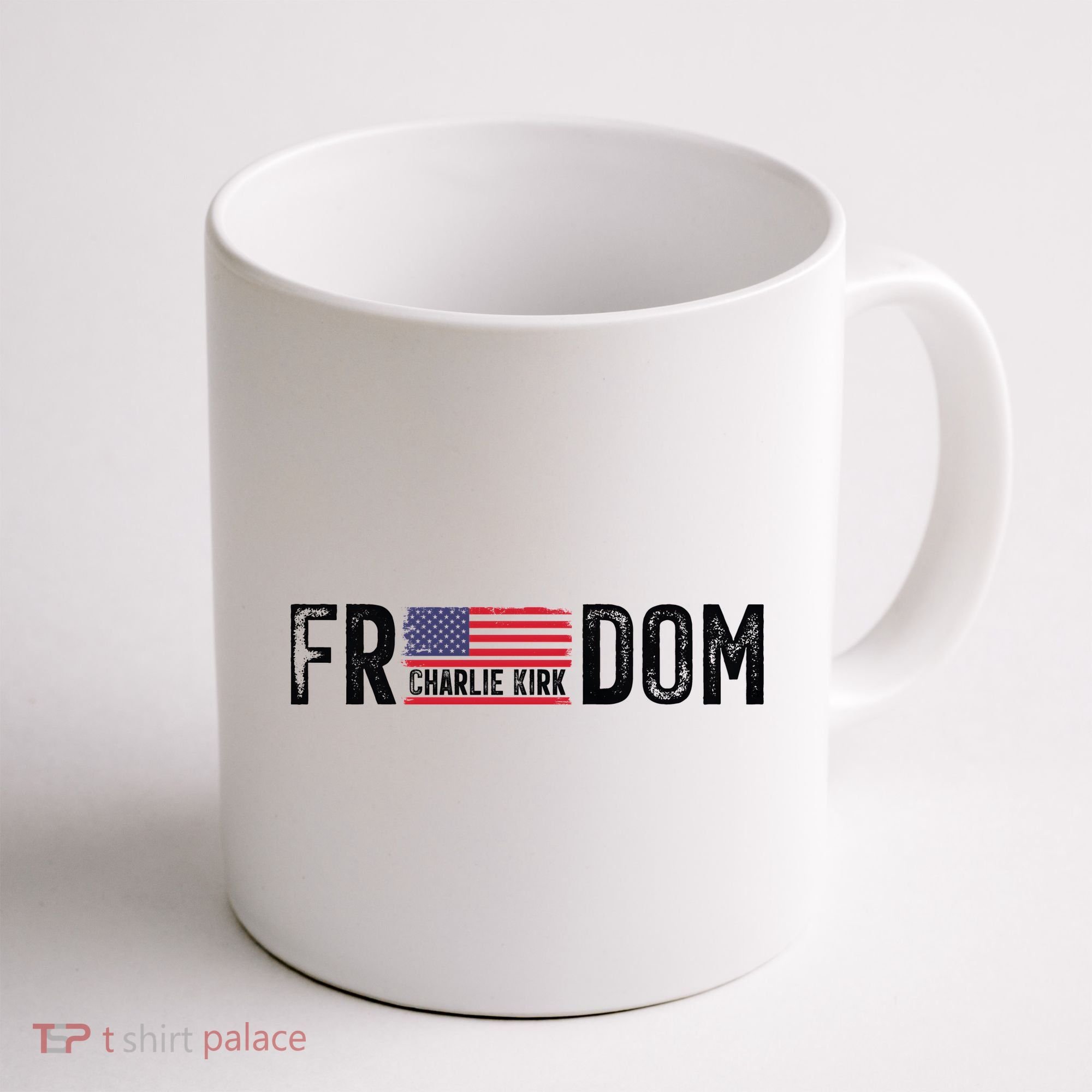 Freedom Charlie Kirk USA Flag Coffee Mug