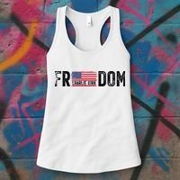Freedom Charlie Kirk USA Flag Women's Tank Top thumb 3