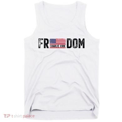 Freedom Charlie Kirk USA Flag Tank Top