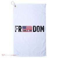 Freedom Charlie Kirk USA Flag Golf Towel thumb 0