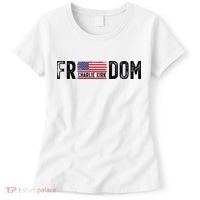 Freedom Charlie Kirk USA Flag Women's T-Shirt thumb 0