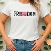 Freedom Charlie Kirk USA Flag Women's T-Shirt thumb 2