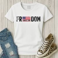 Freedom Charlie Kirk USA Flag Women's T-Shirt thumb 3