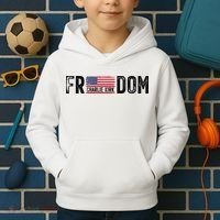 Freedom Charlie Kirk USA Flag Kids Hoodie thumb 2