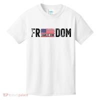 Freedom Charlie Kirk USA Flag Kids T-Shirt thumb 0