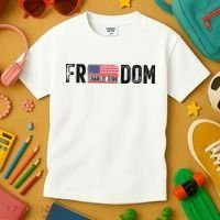 Freedom Charlie Kirk USA Flag Kids T-Shirt thumb 3