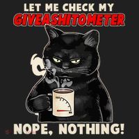 Funny Cat Let Me Check My GiveAShitOMeter Nope Nothing Women's Sweatshirt thumb 2