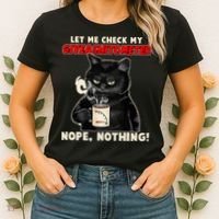 Funny Cat Let Me Check My GiveAShitOMeter Nope Nothing Women's T-Shirt thumb 2