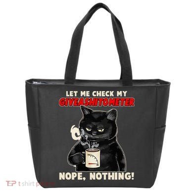 Funny Cat Let Me Check My GiveAShitOMeter Nope Nothing Tote Bag
