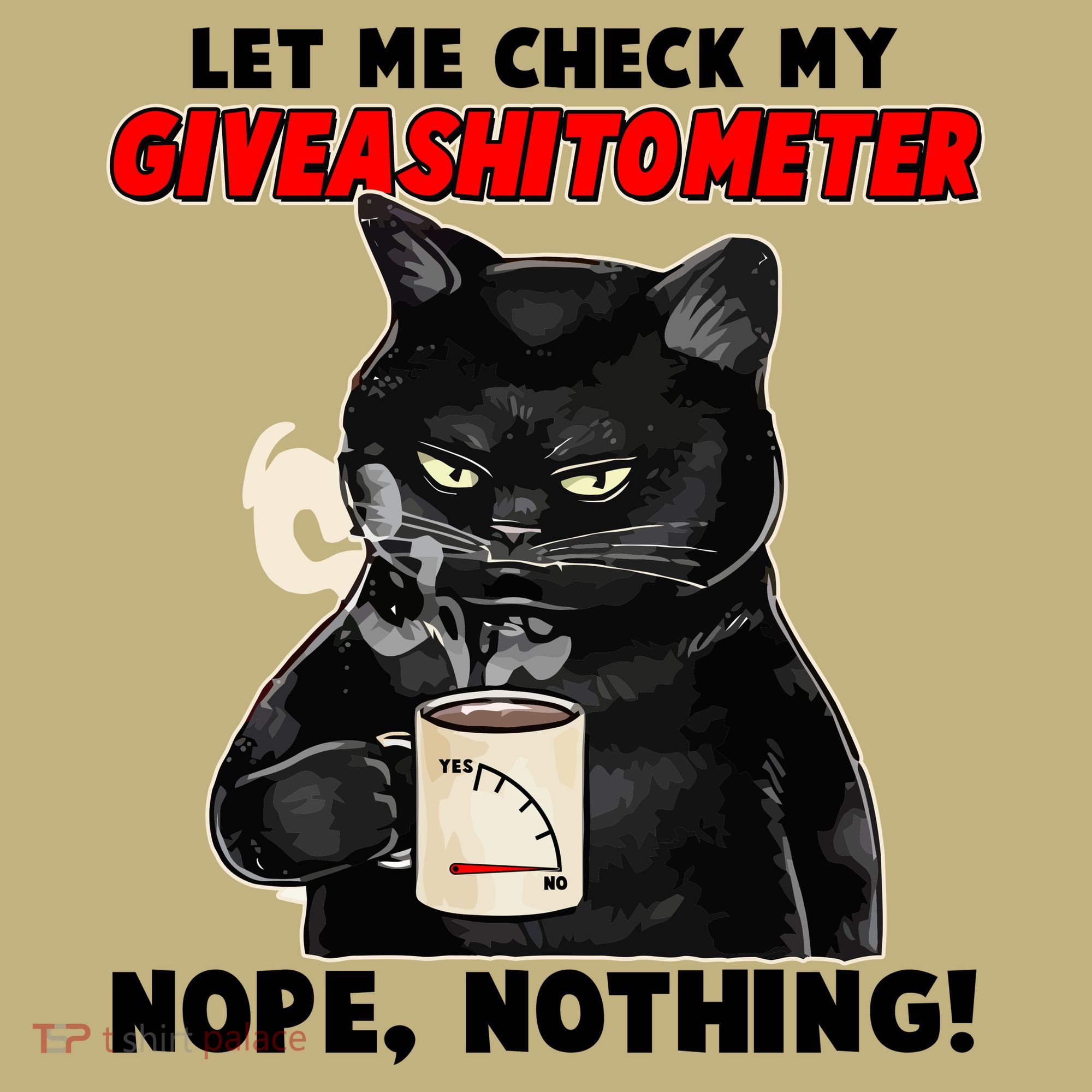 Funny Cat Let Me Check My GiveAShitOMeter Nope Nothing Kids T-Shirt