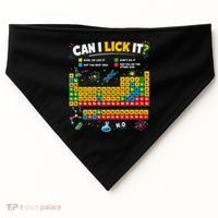 Funny Can Lick It Science Theme Periodic Table Humor USA-Made Doggie Bandana thumb 0
