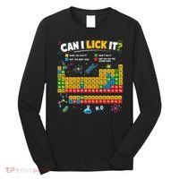 Funny Can Lick It Science Theme Periodic Table Humor Long Sleeve Shirt thumb 0