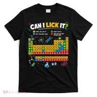 Funny Can Lick It Science Theme Periodic Table Humor T-Shirt thumb 0