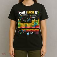 Funny Can Lick It Science Theme Periodic Table Humor T-Shirt thumb 4