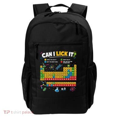 Funny Can Lick It Science Theme Periodic Table Humor Backpack
