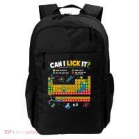 Funny Can Lick It Science Theme Periodic Table Humor Backpack thumb 0