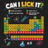 Funny Can Lick It Science Theme Periodic Table Humor Beanie thumb 2