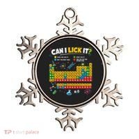 Funny Can Lick It Science Theme Periodic Table Humor Ornament thumb 0