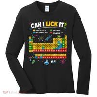 Funny Can Lick It Science Theme Periodic Table Humor Women's Long Sleeve Shirt thumb 0