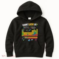 Funny Can Lick It Science Theme Periodic Table Humor Kids Hoodie thumb 0