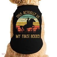 Funny Country Life Howdy This Actually Is My First Rodeo Doggie Tank thumb 0