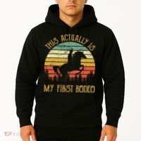 Funny Country Life Howdy This Actually Is My First Rodeo Hoodie thumb 2