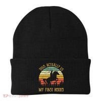 Funny Country Life Howdy This Actually Is My First Rodeo Beanie thumb 0