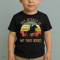 Funny Country Life Howdy This Actually Is My First Rodeo Toddler T-Shirt thumb 2