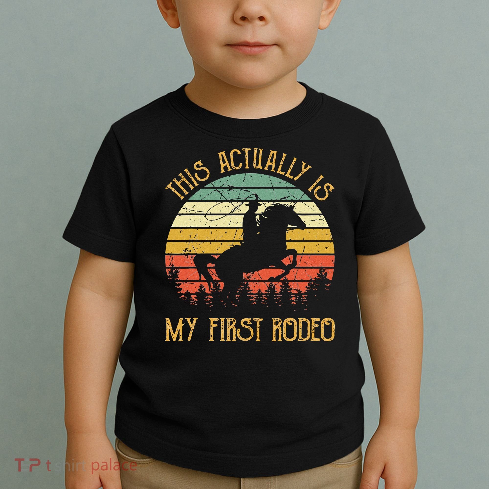 Funny Country Life Howdy This Actually Is My First Rodeo Toddler T-Shirt
