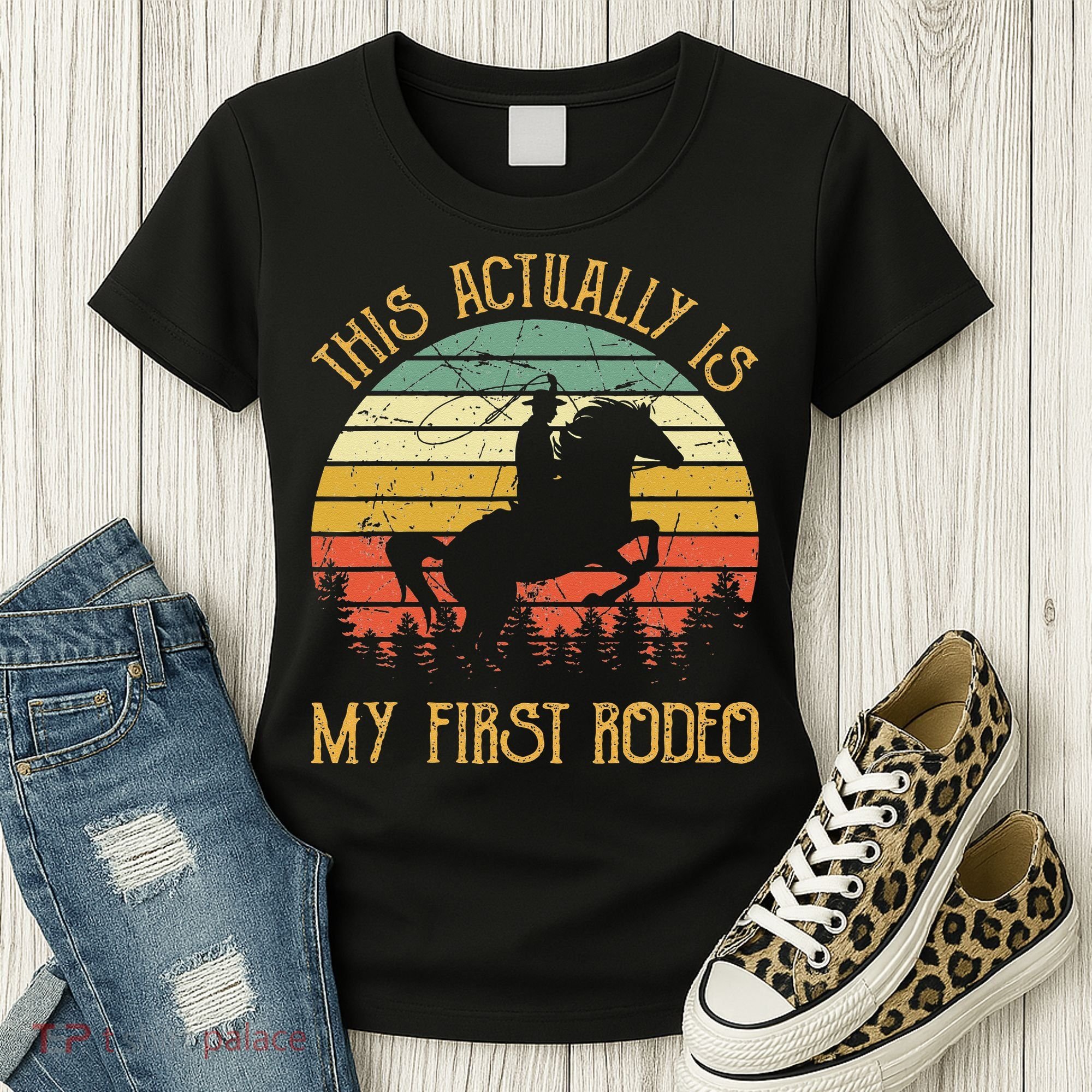 Funny Country Life Howdy This Actually Is My First Rodeo Women's T-Shirt